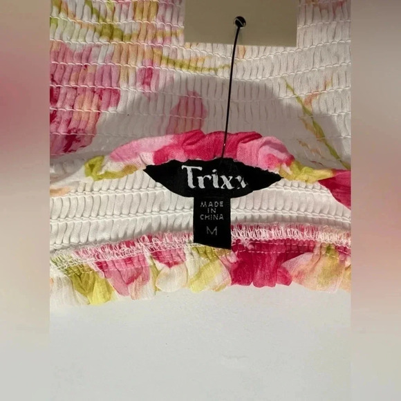 Francesca's Trixxi Pink Floral Sundress with Tie Straps - Picture 8 of 12